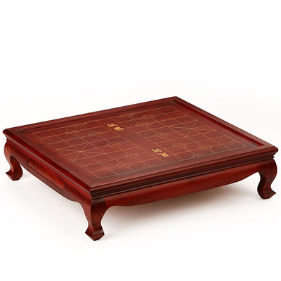 木石有约 匠心独运的红木象棋桌与木雕象棋