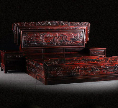 瑞名华红木床 品味黑酸枝床的典雅与传承