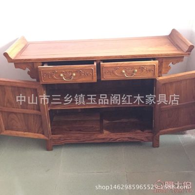 【玉品阁厂家直销中式红木家具非洲花梨木1.28米两联柜玄关柜储物柜长1.28米*宽38CM*高88CM】中山市三乡镇玉品阁红木家具店 - 产品库